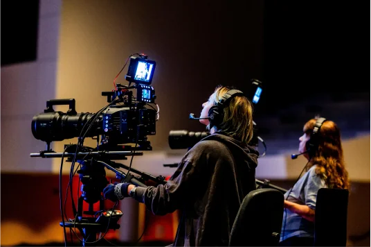 SPP production crew filming on set